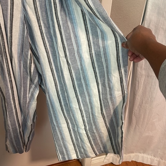 Nwot Flutter Cap-Sleeve Linen Blend Jumpsuit - Picture 4 of 8